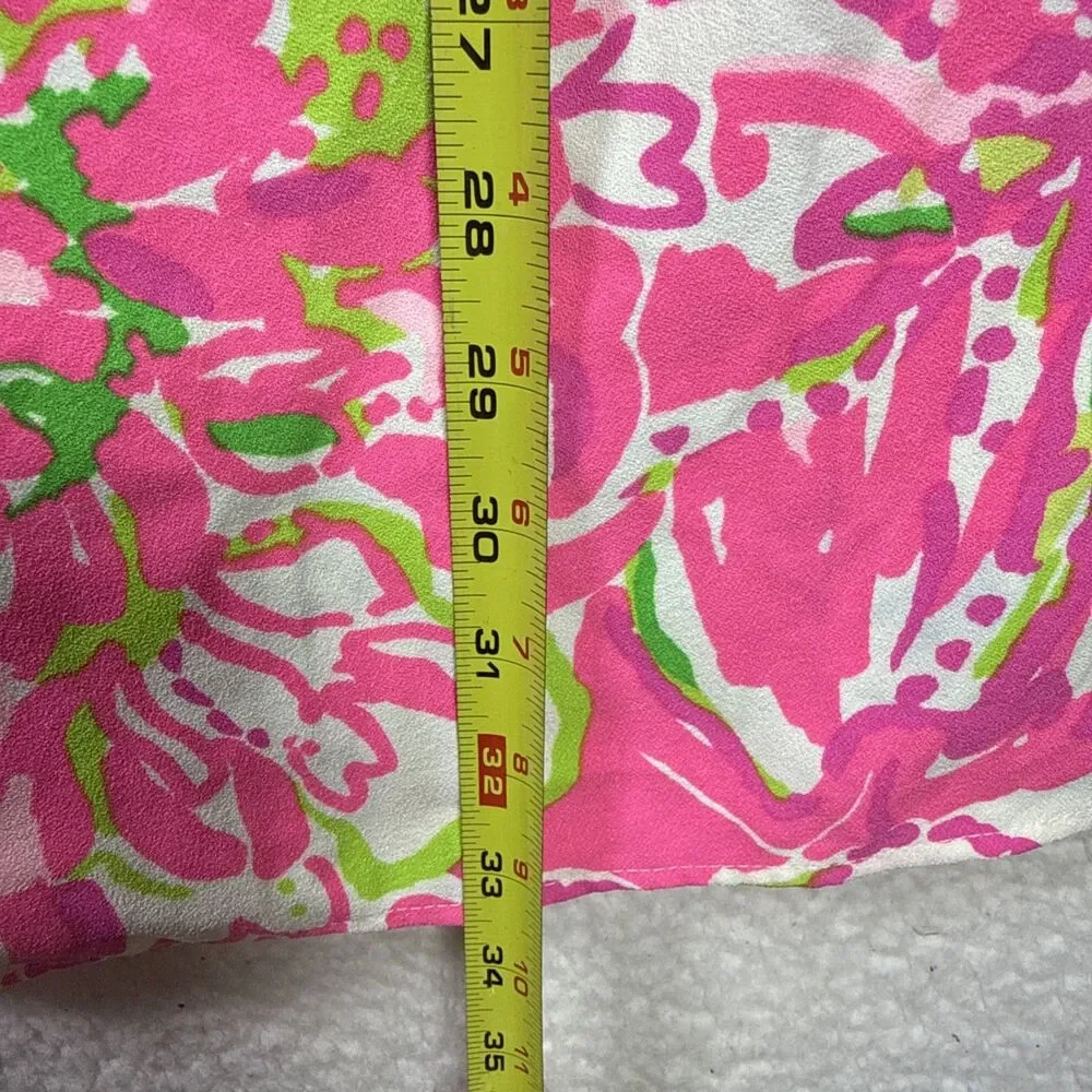 (T6) Lilly Pulitzer Pearl Romper Flamingle Engineered Flamingos Floral,Sz 4 - Picture 5 of 16